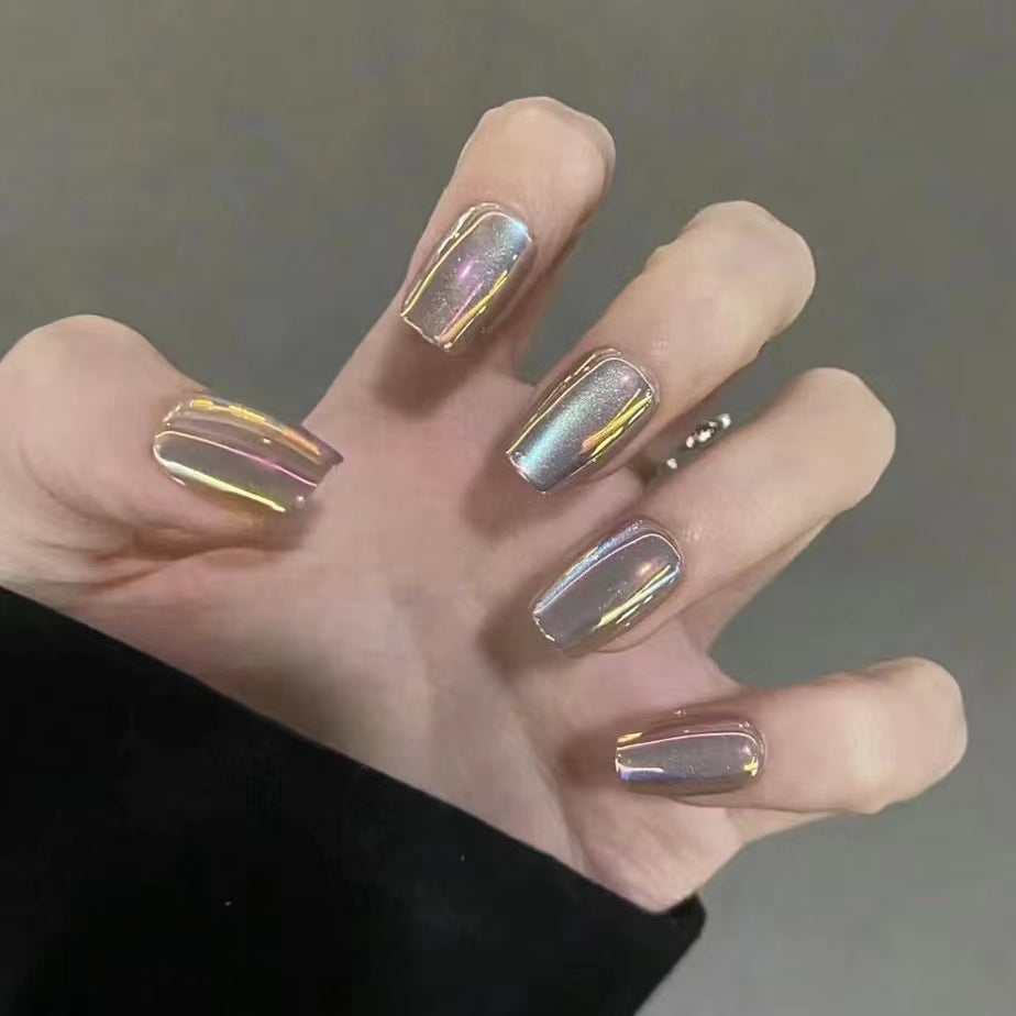 Aurora Borealis｜press on nail reusable