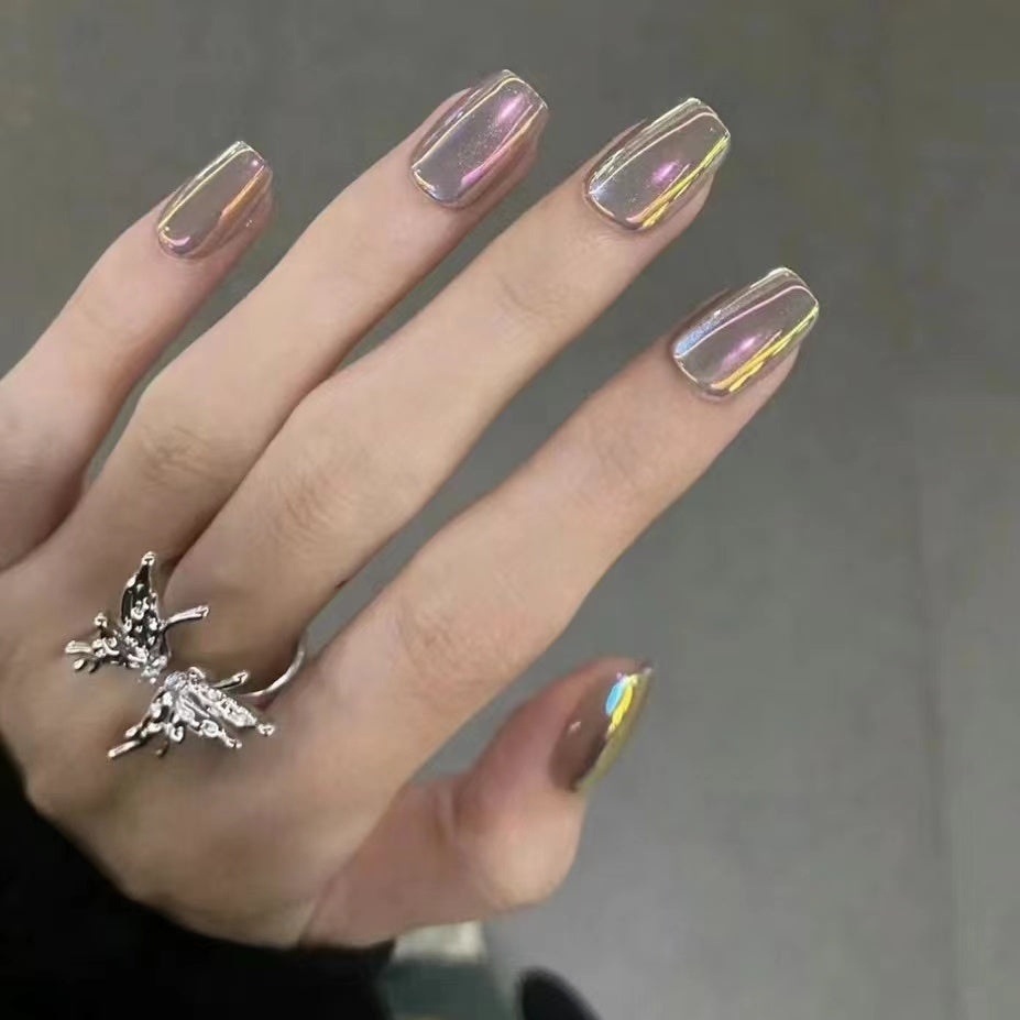 Aurora Borealis｜press on nail reusable