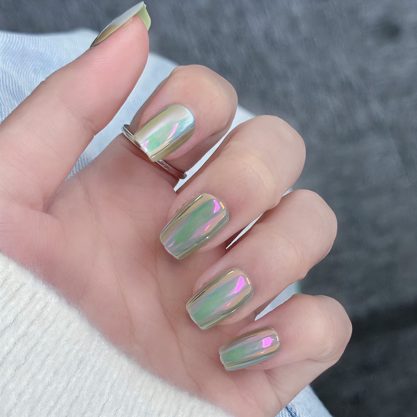 Colorful Chameleons  | press on nail reusable